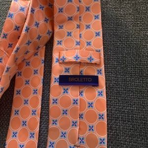 Men’s Tie “Broletto” orange -silk
